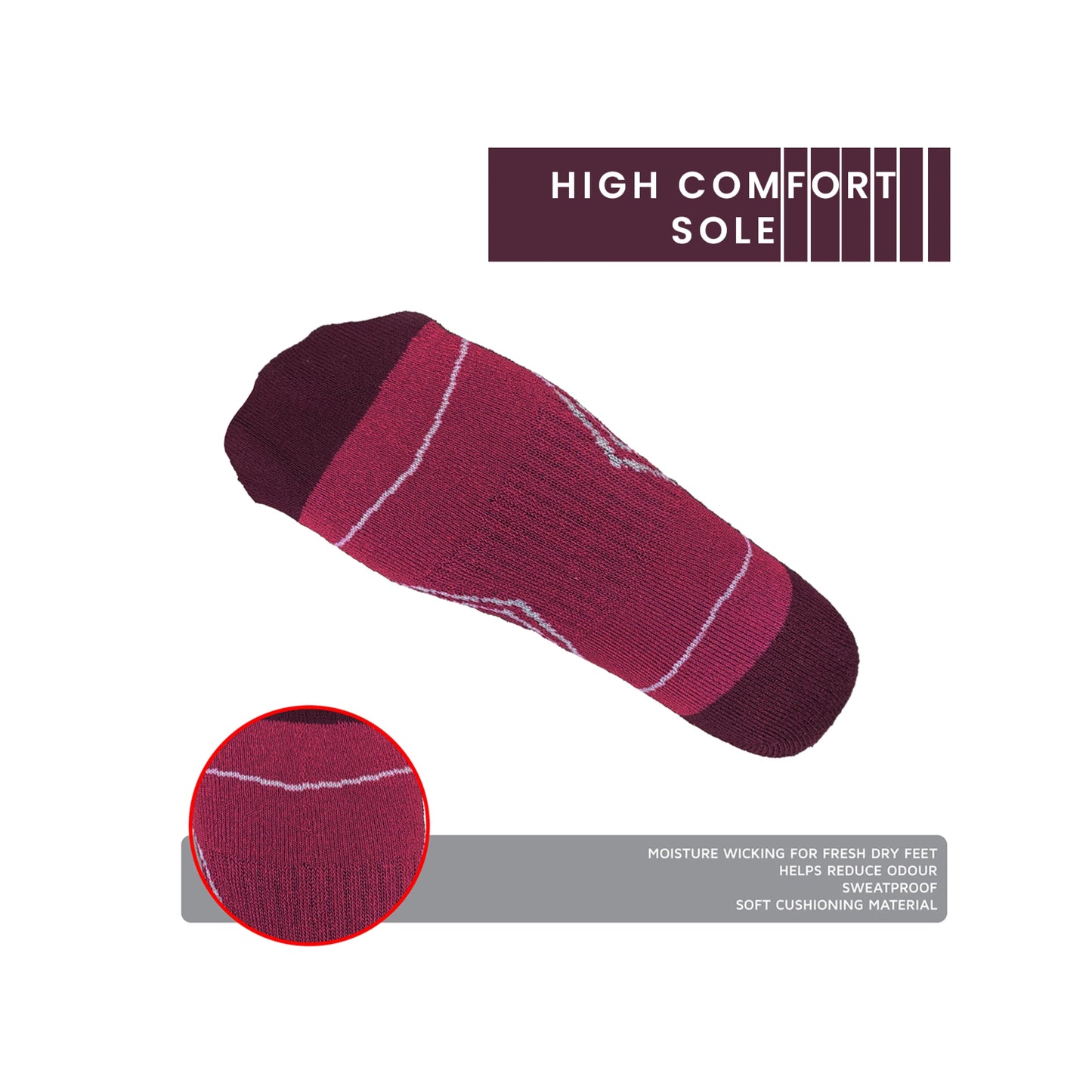 COOLWALK Women's Socks - Cherry Red