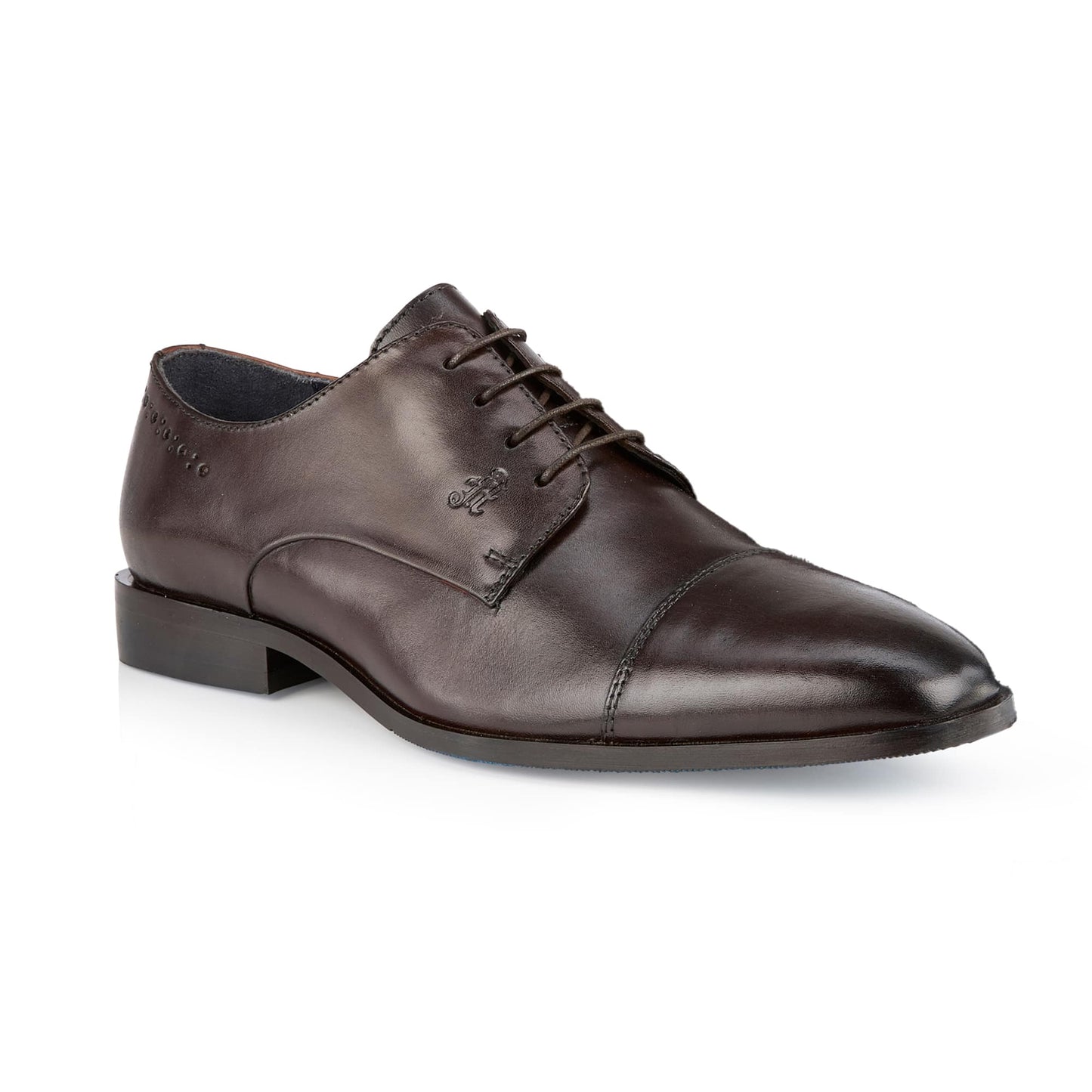 Bangor Mens Leather Toe Cap Lace Up Shoe - Amen Shoes