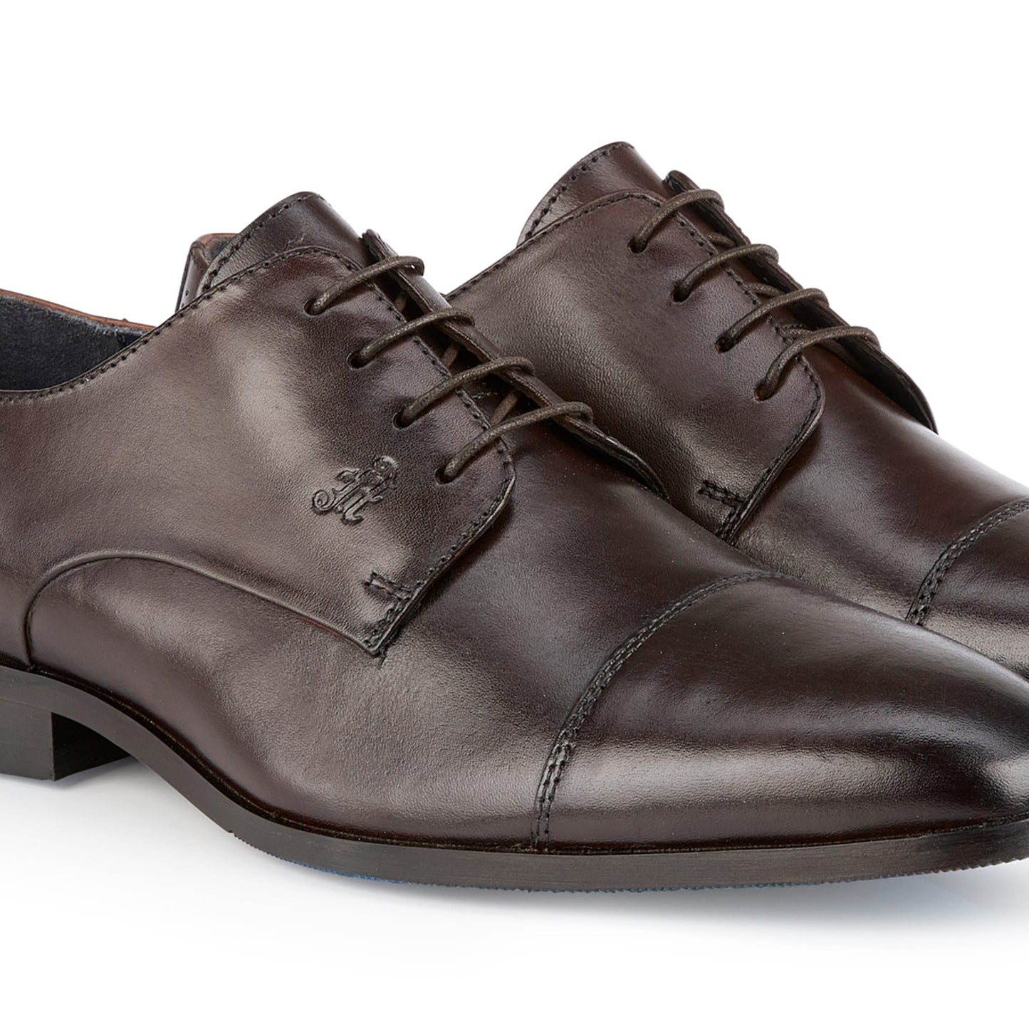 Bangor Mens Leather Toe Cap Lace Up Shoe - Amen Shoes