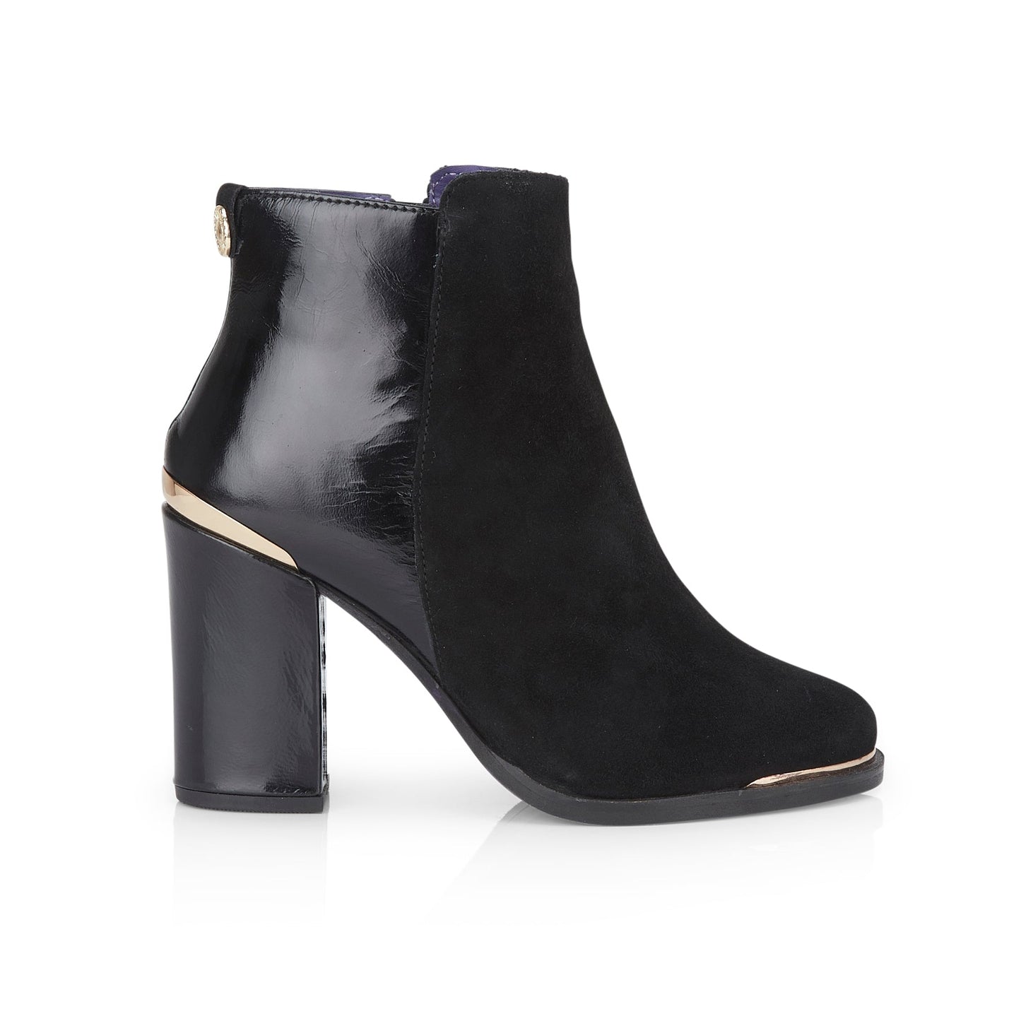 Alicia Women Leather Block Heel Boot - Amen Shoes