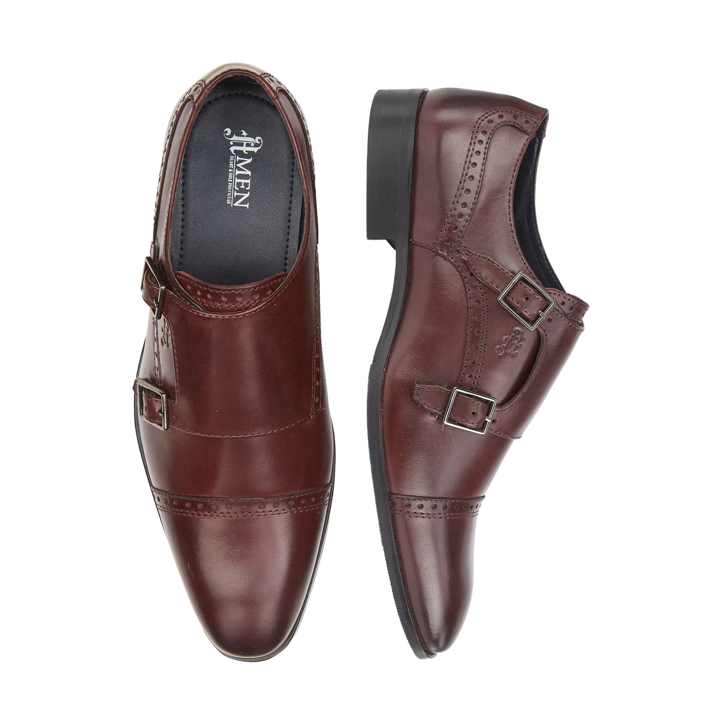 Clonmel Mens Leather Monk Strap Shoe - Amen Shoes