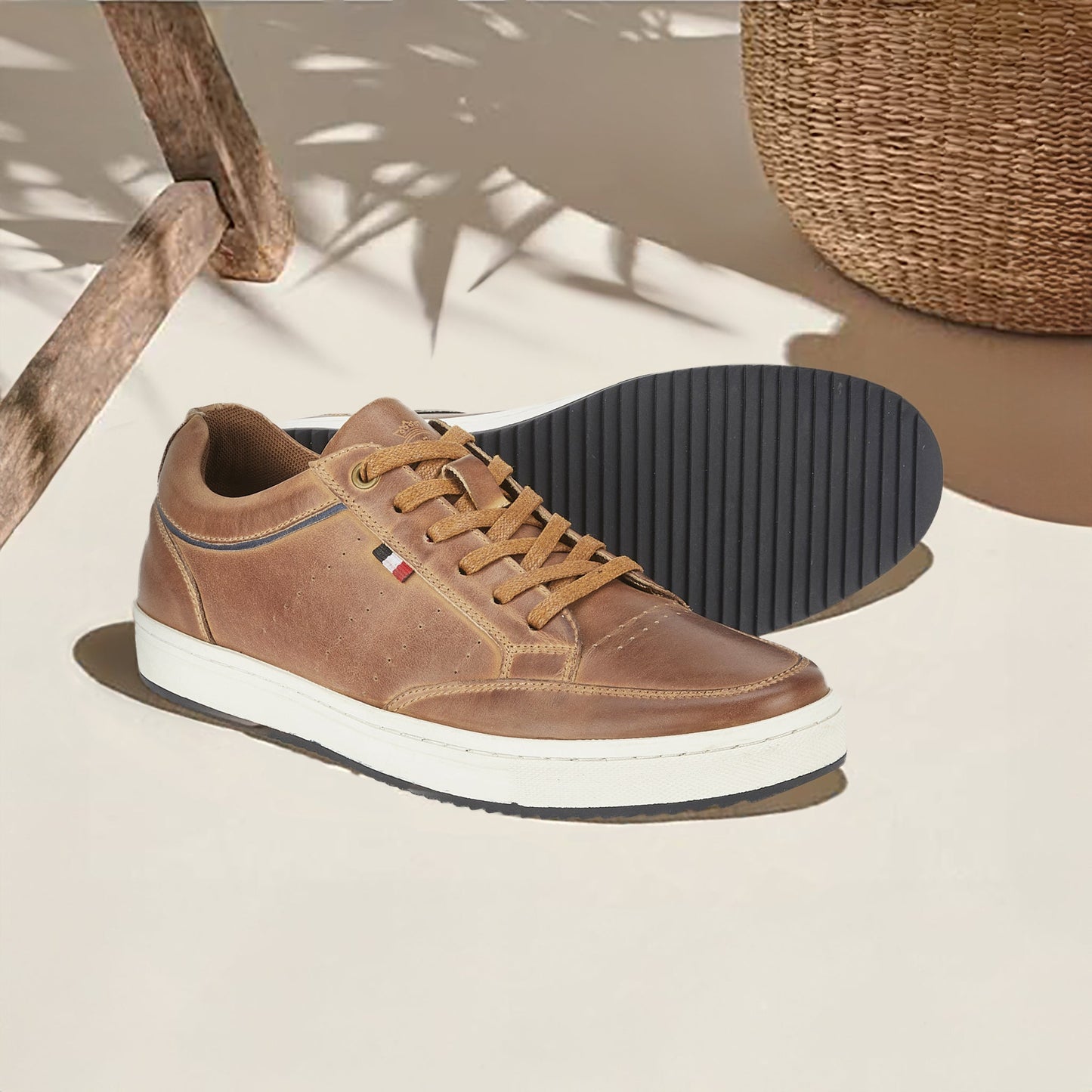 Devon Men's Casual Trainers - BROWN