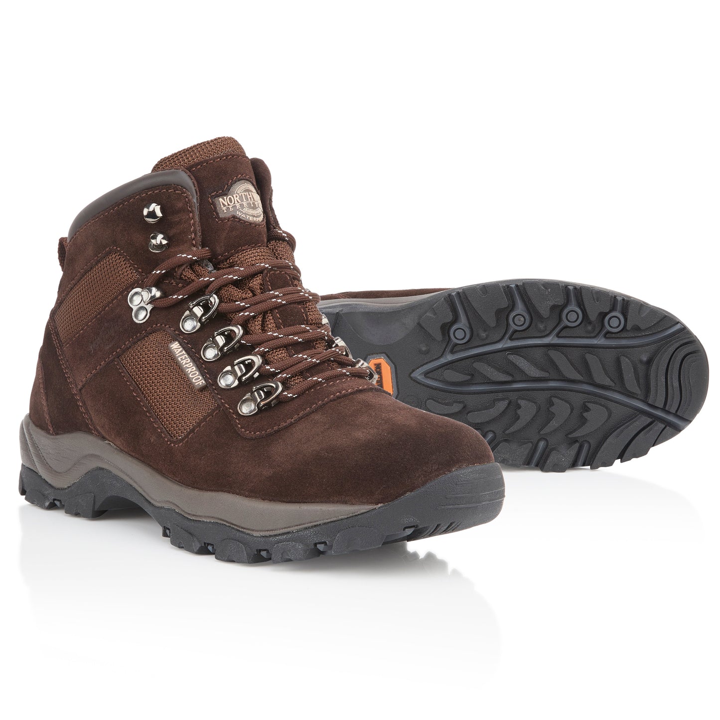 HUDSON Men's Suede Leather Waterproof Walking Boots - Brown