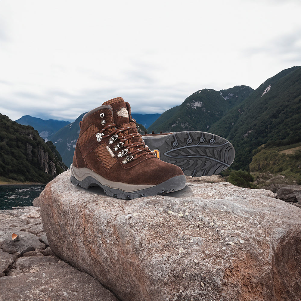HUDSON Men's Suede Leather Waterproof Walking Boots - Brown