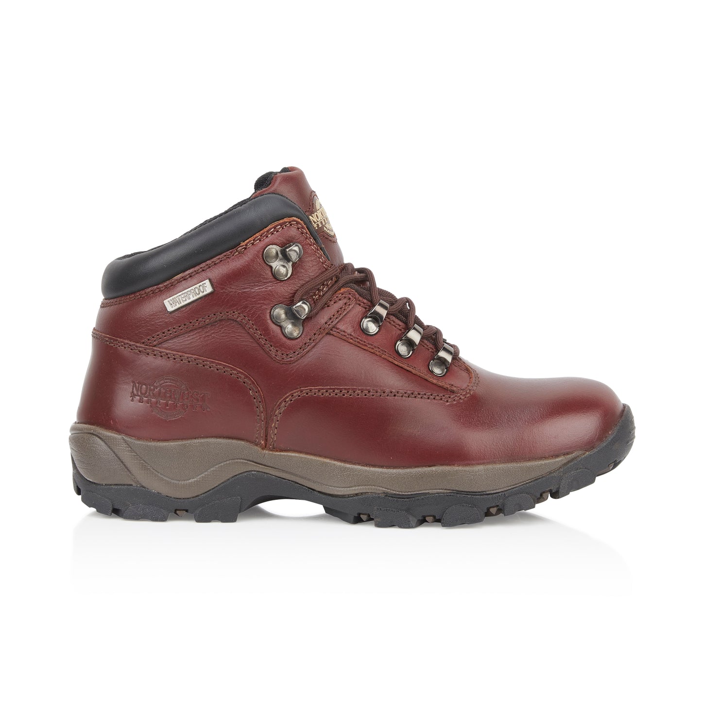 INUVIK Men's Leather Waterproof Walking Boots - Oxblood