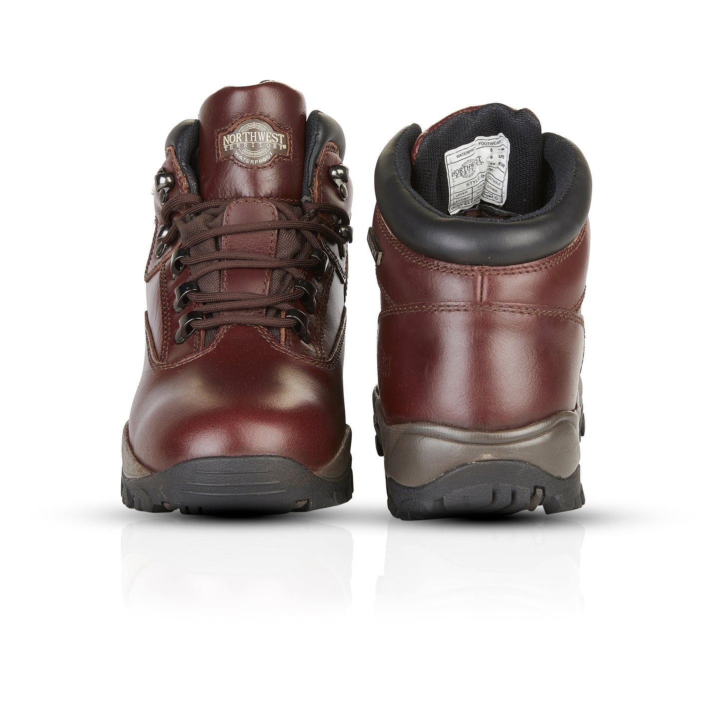 INUVIK Men's Leather Waterproof Walking Boots - Oxblood