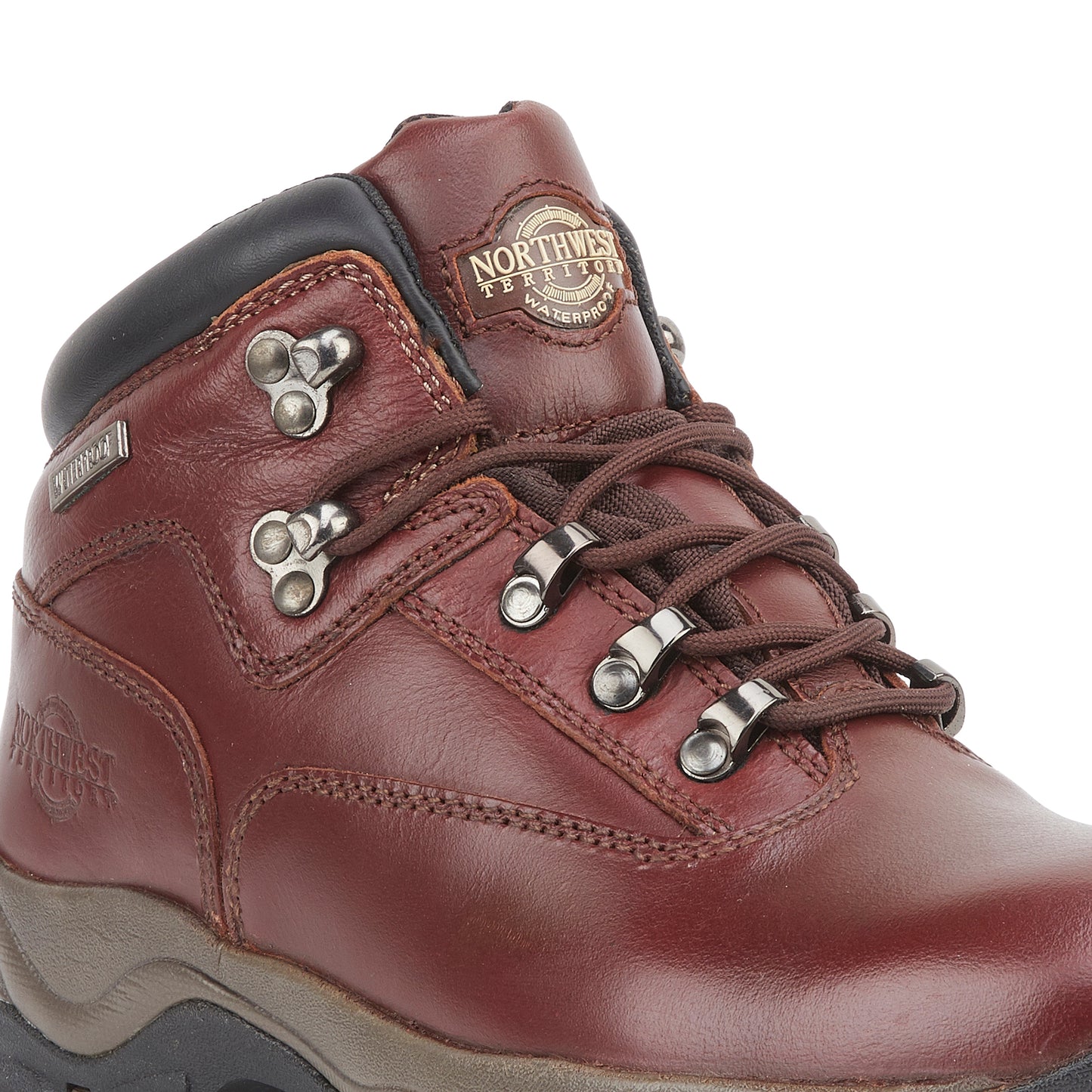 INUVIK Men's Leather Waterproof Walking Boots - Oxblood