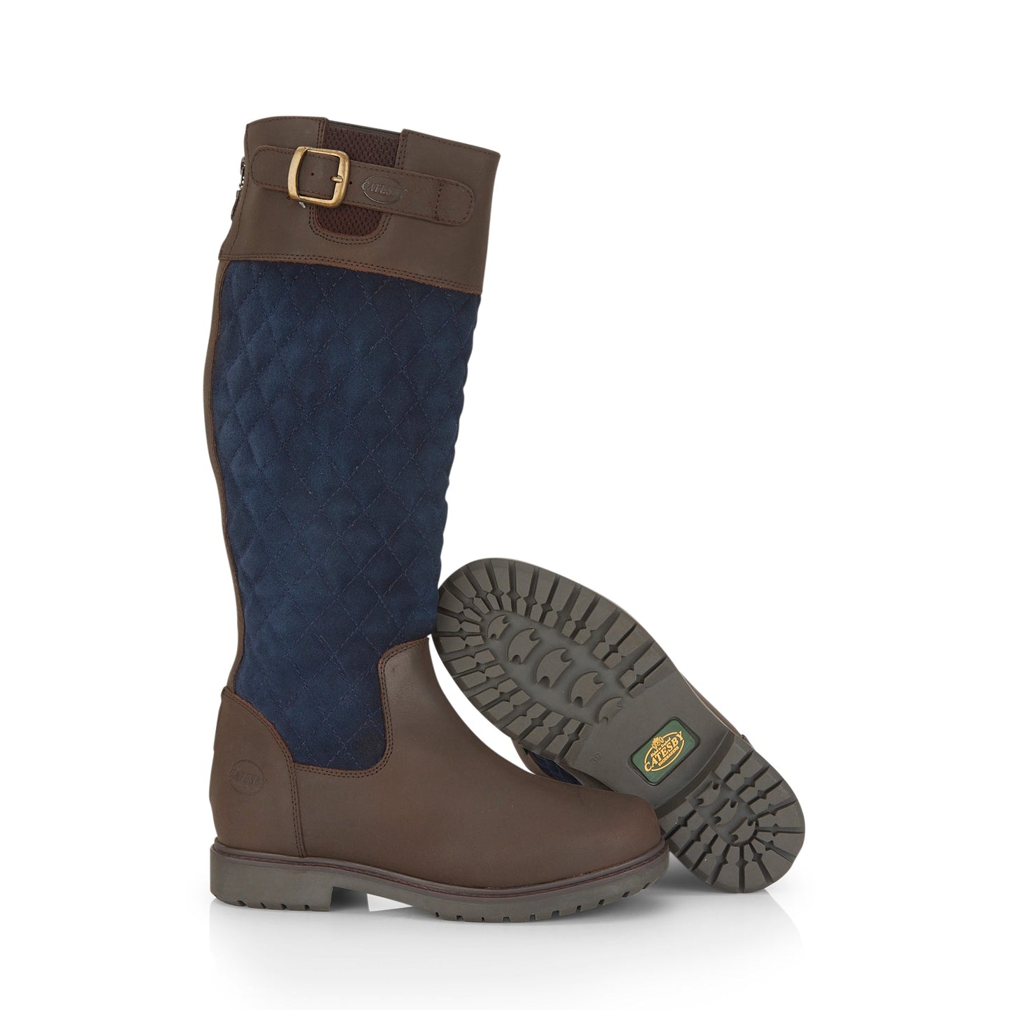 Ashby Women's Waterproof Long Country Boots - OAK/NAVY