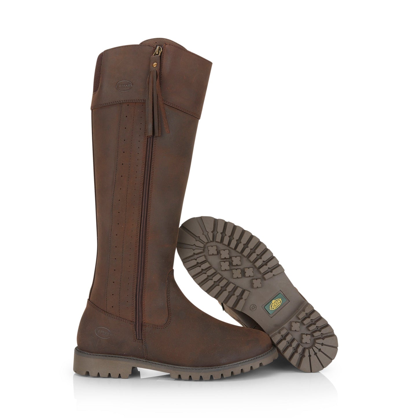 Fawsley Women's Waterproof Long Country Boots - OAK