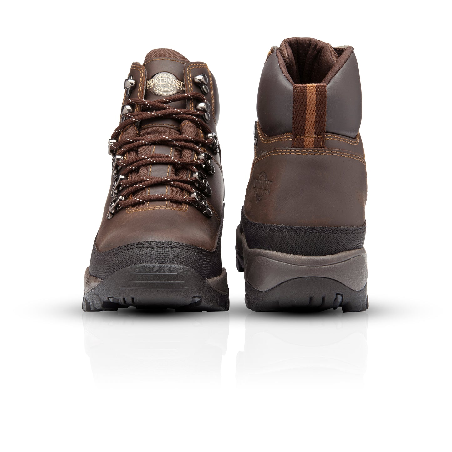 RAYROCK Men's Leather Waterproof Walking Boots - Waxy Brown