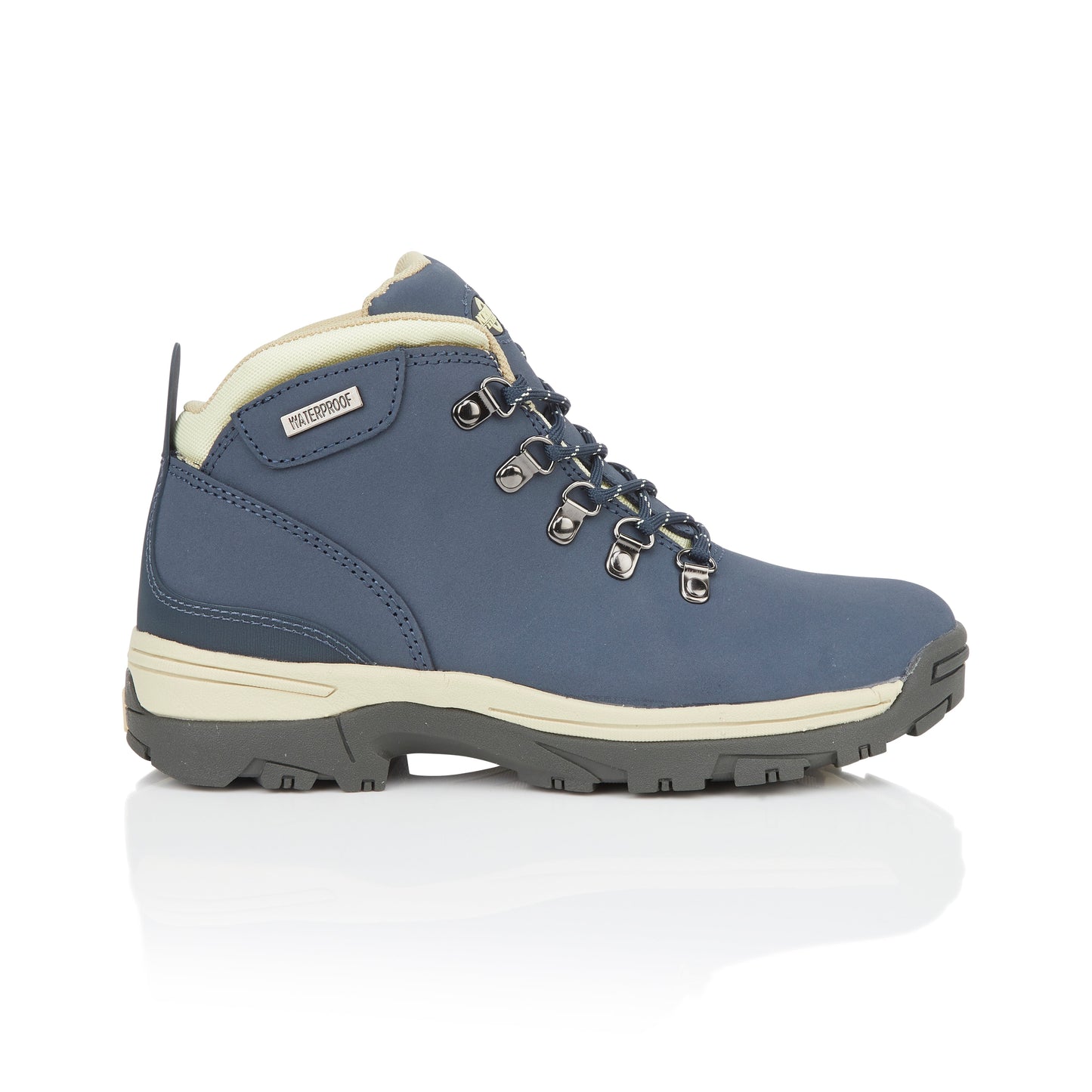 TREK Women's Leather Waterproof Walking Boots - Navy