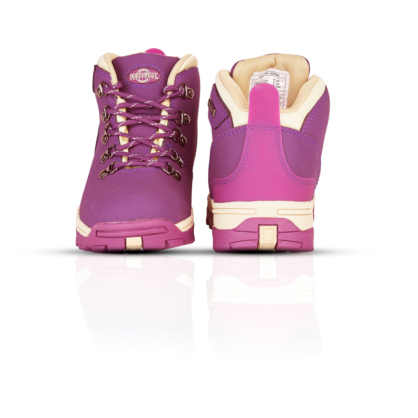 TREK Women's Leather Waterproof Walking Boots - Purple
