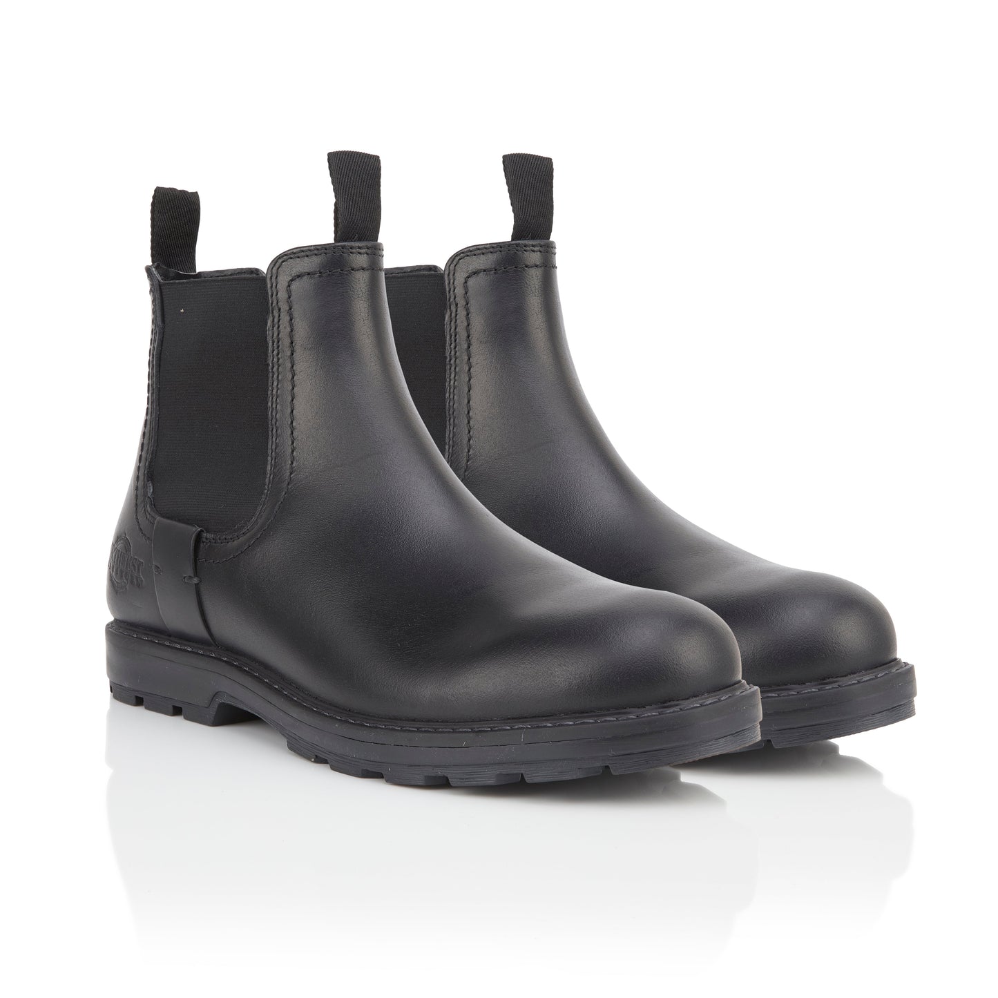 WELLS Men's Leather Waterproof Walking Chelsea Boots - Black