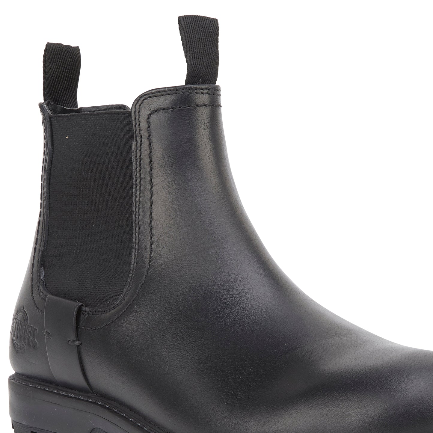 WELLS Men's Leather Waterproof Walking Chelsea Boots - Black