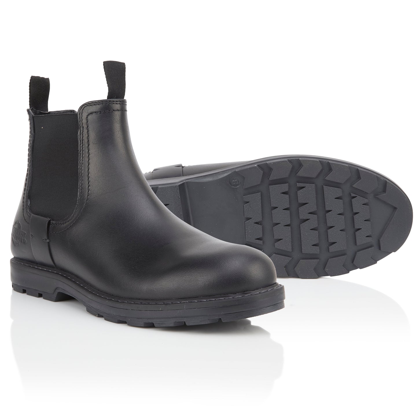 WELLS Men's Leather Waterproof Walking Chelsea Boots - Black