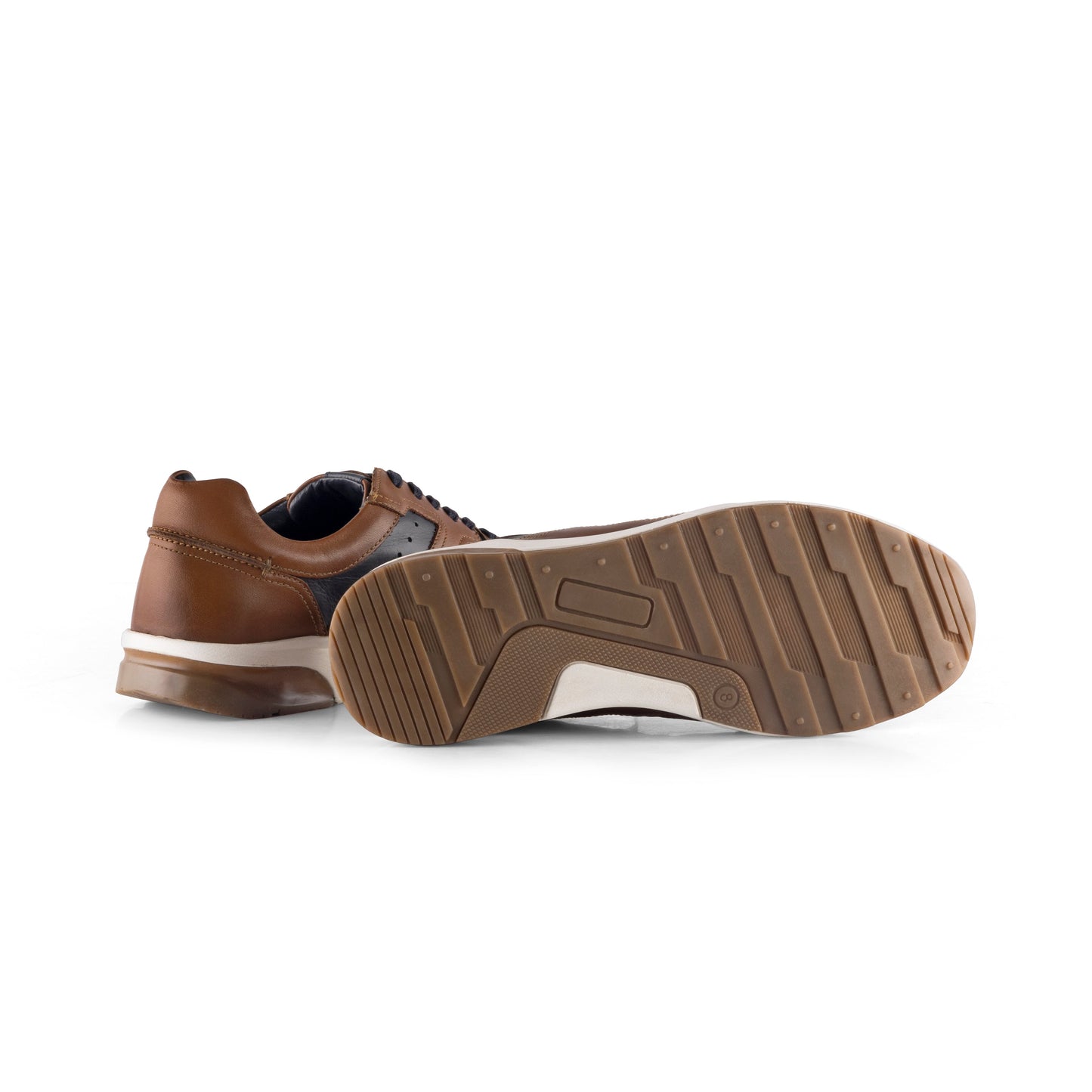Cameron Mens Leather Dress Trainers - Tan
