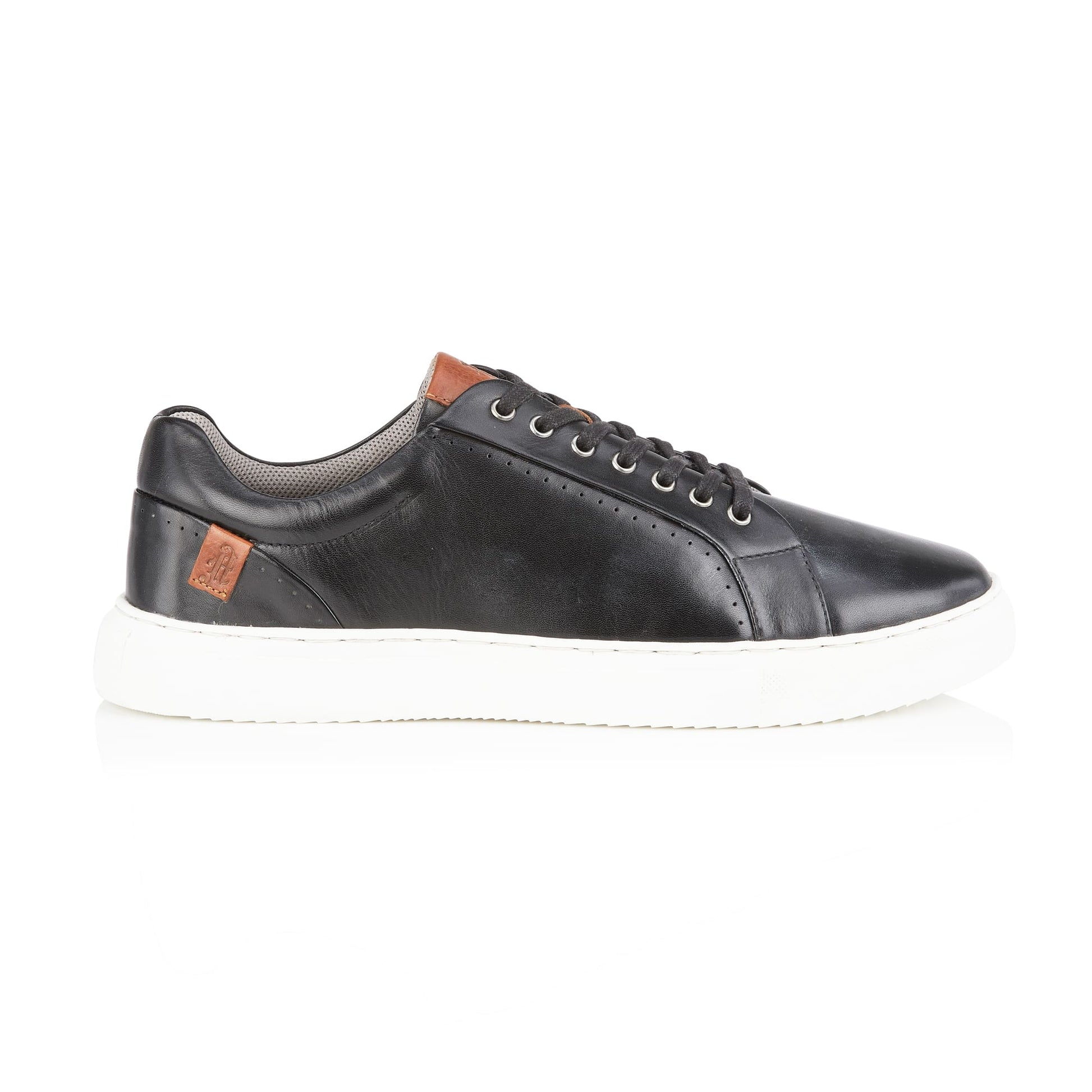 Cavan Mens Leather Cup Sole Trainer - Amen Shoes 