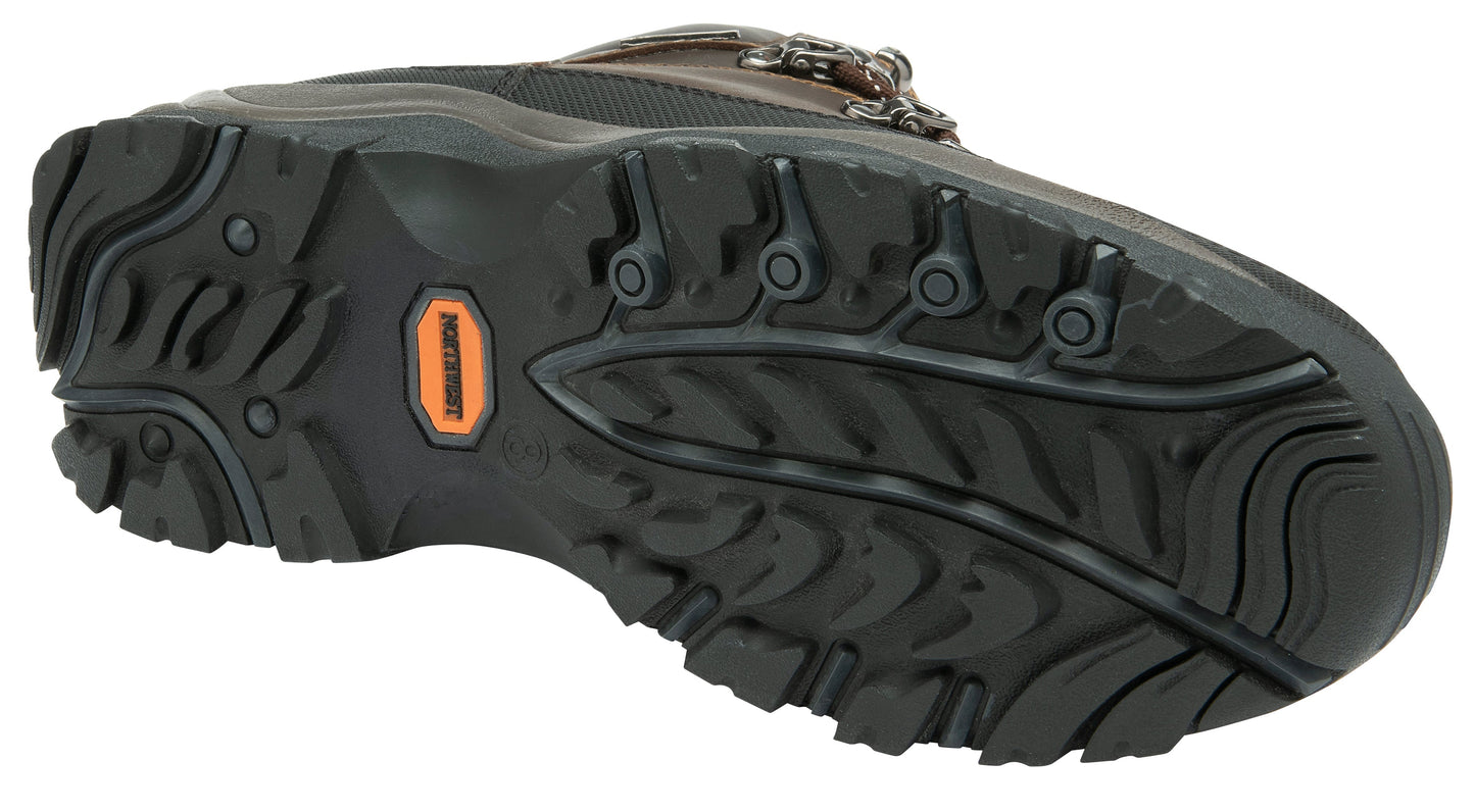 RAYROCK Men's Leather Waterproof Walking Boots - Waxy Brown