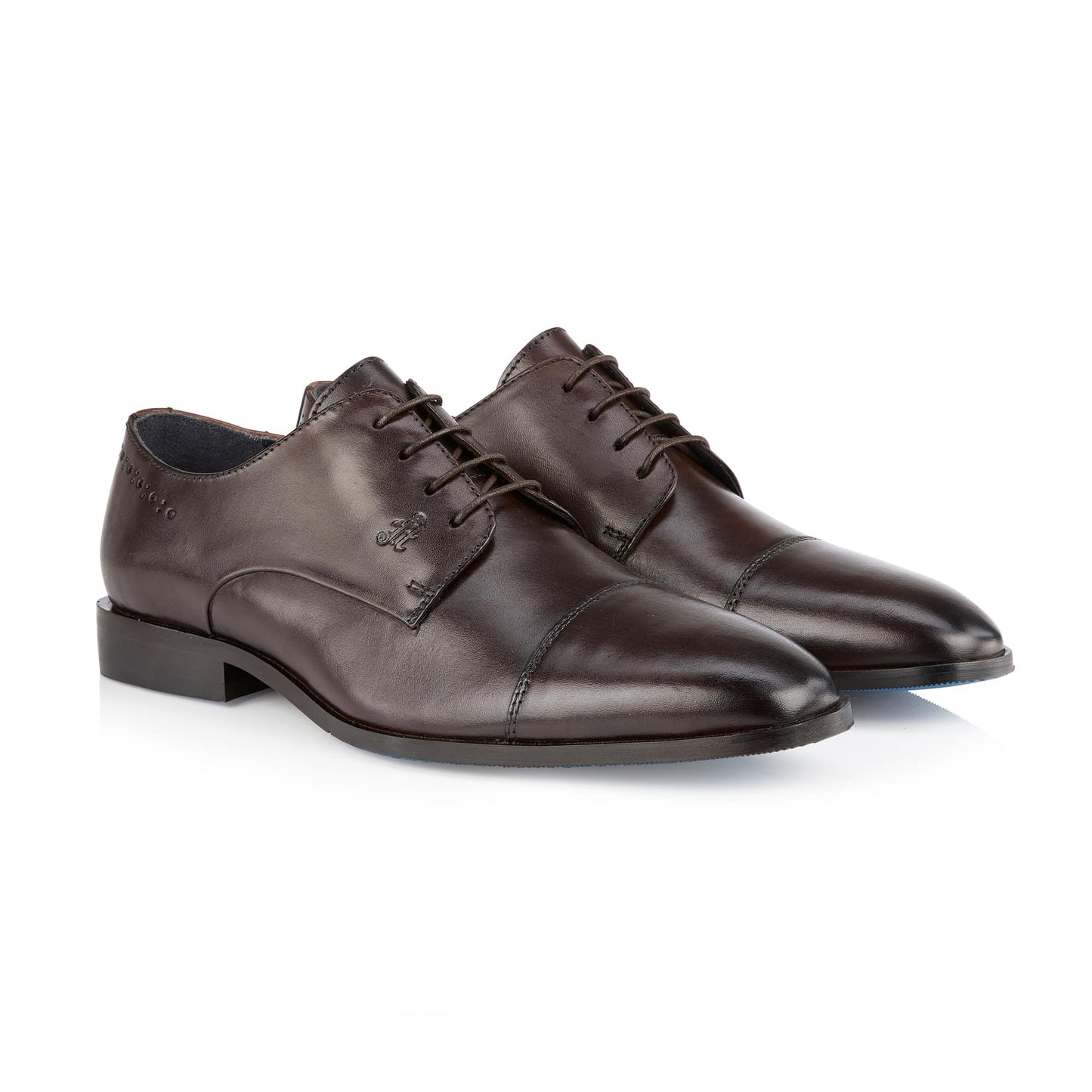 Bangor Mens Leather Toe Cap Lace Up Shoe - Amen Shoes 
