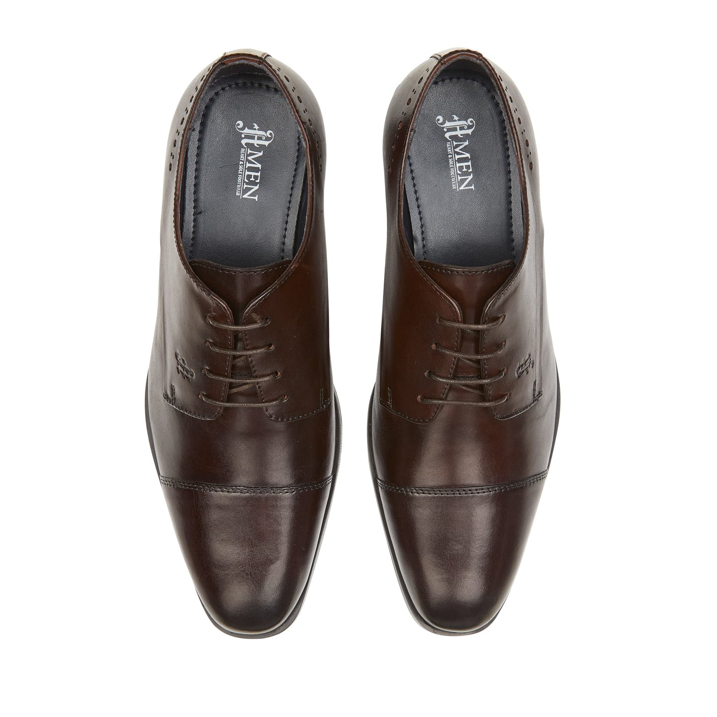 Bangor Mens Leather Toe Cap Lace Up Shoe - Amen Shoes 