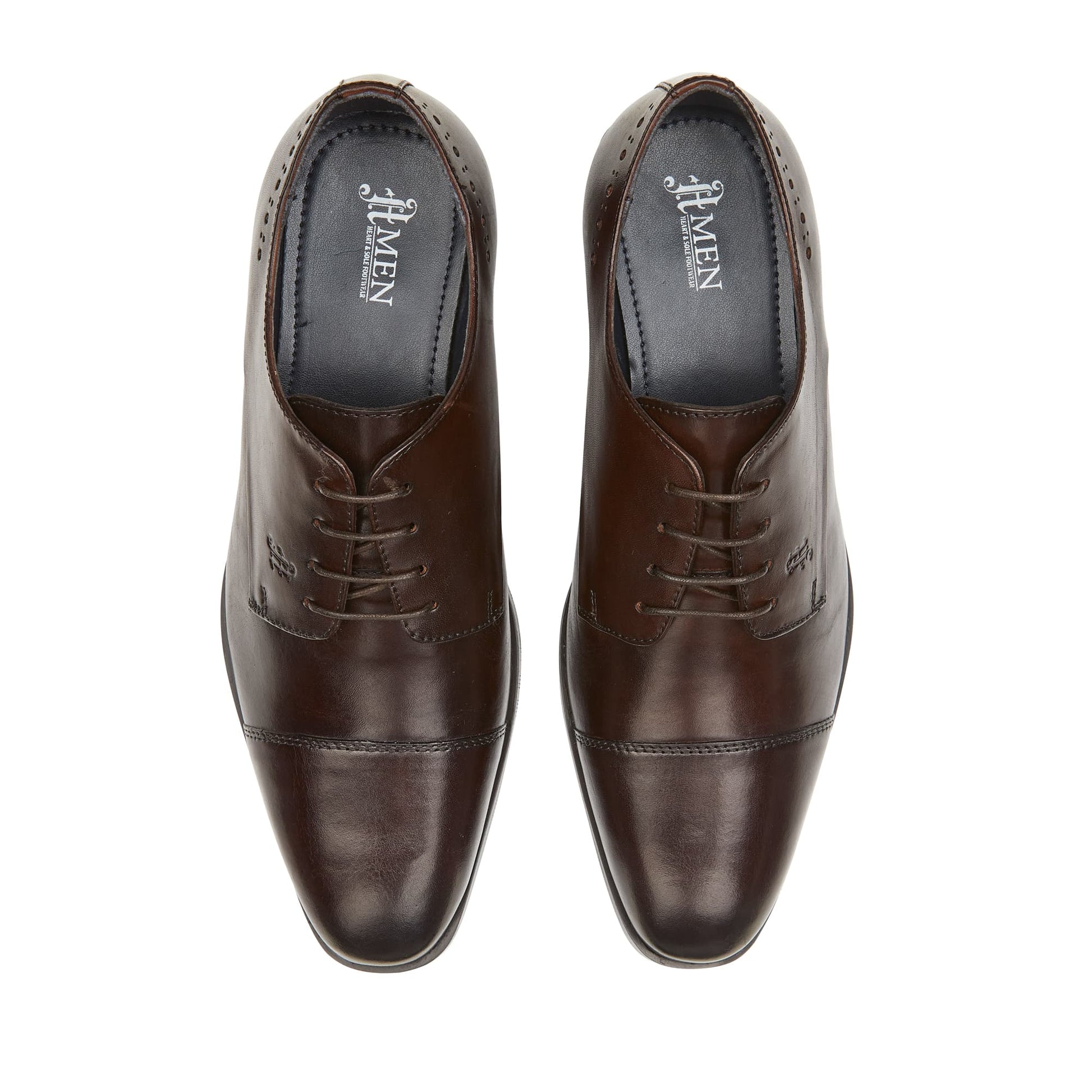 Bangor Mens Leather Toe Cap Lace Up Shoe - Amen Shoes 