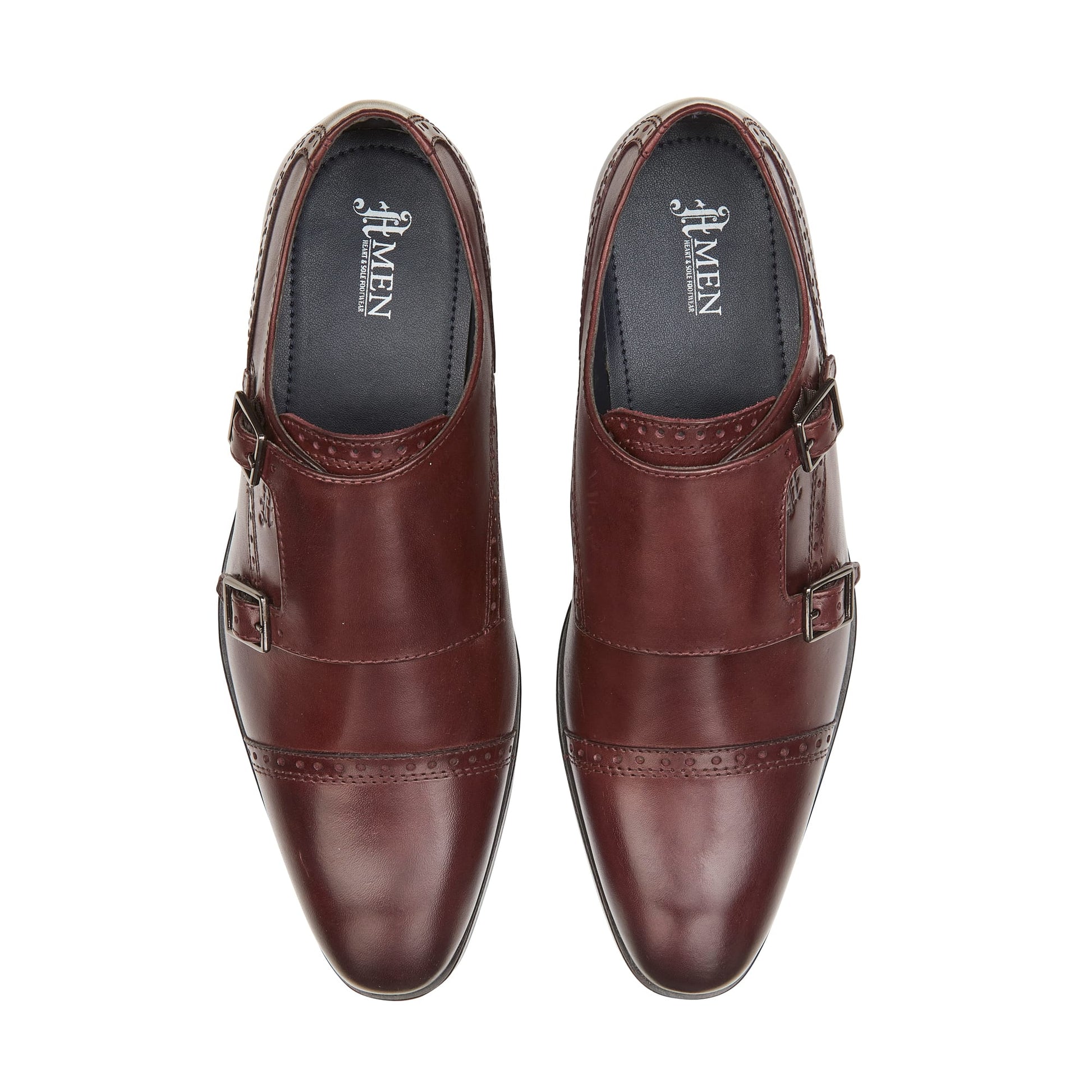 Clonmel Mens Leather Monk Strap Shoe - Amen Shoes 