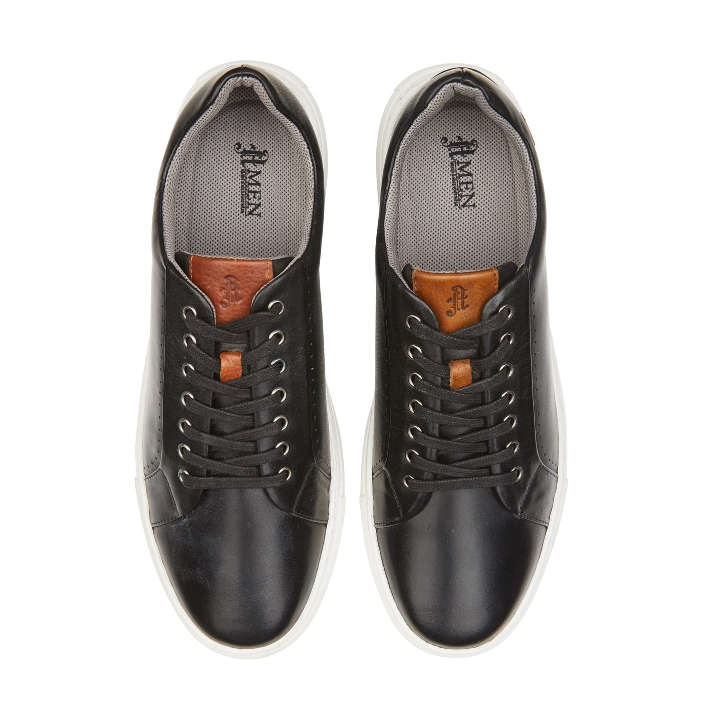 Cavan Mens Leather Cup Sole Trainer - Amen Shoes 