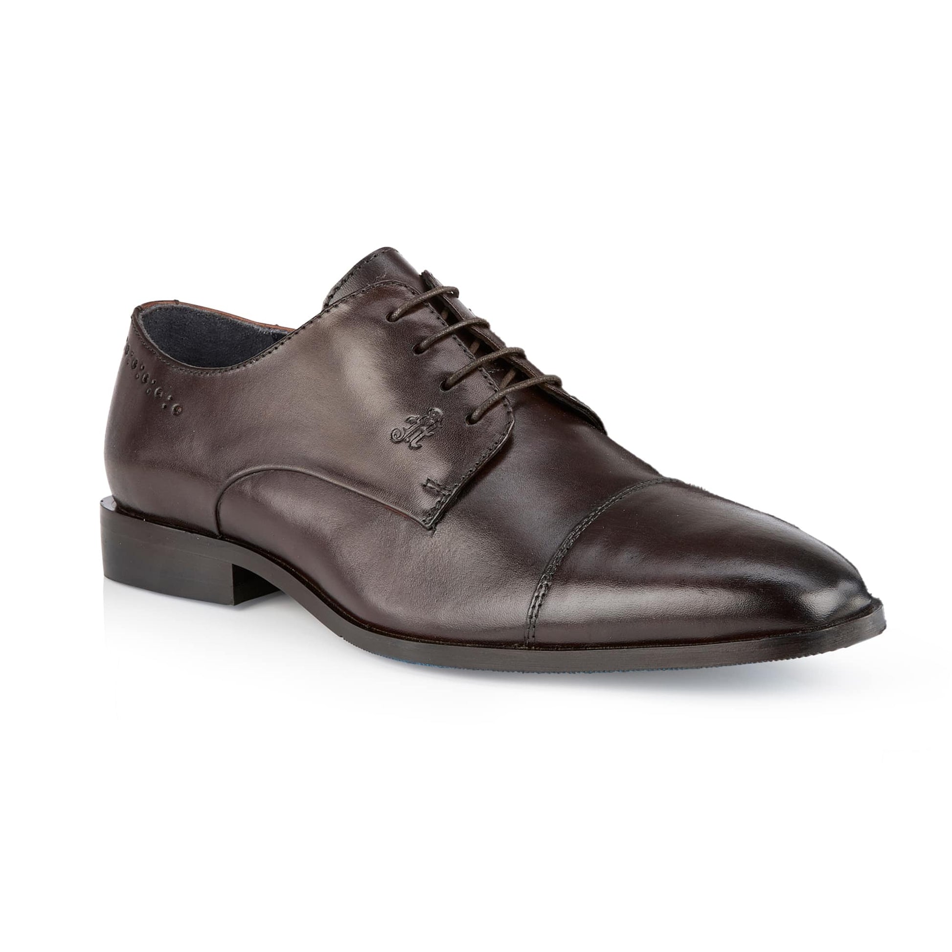 Bangor Mens Leather Toe Cap Lace Up Shoe - Amen Shoes 