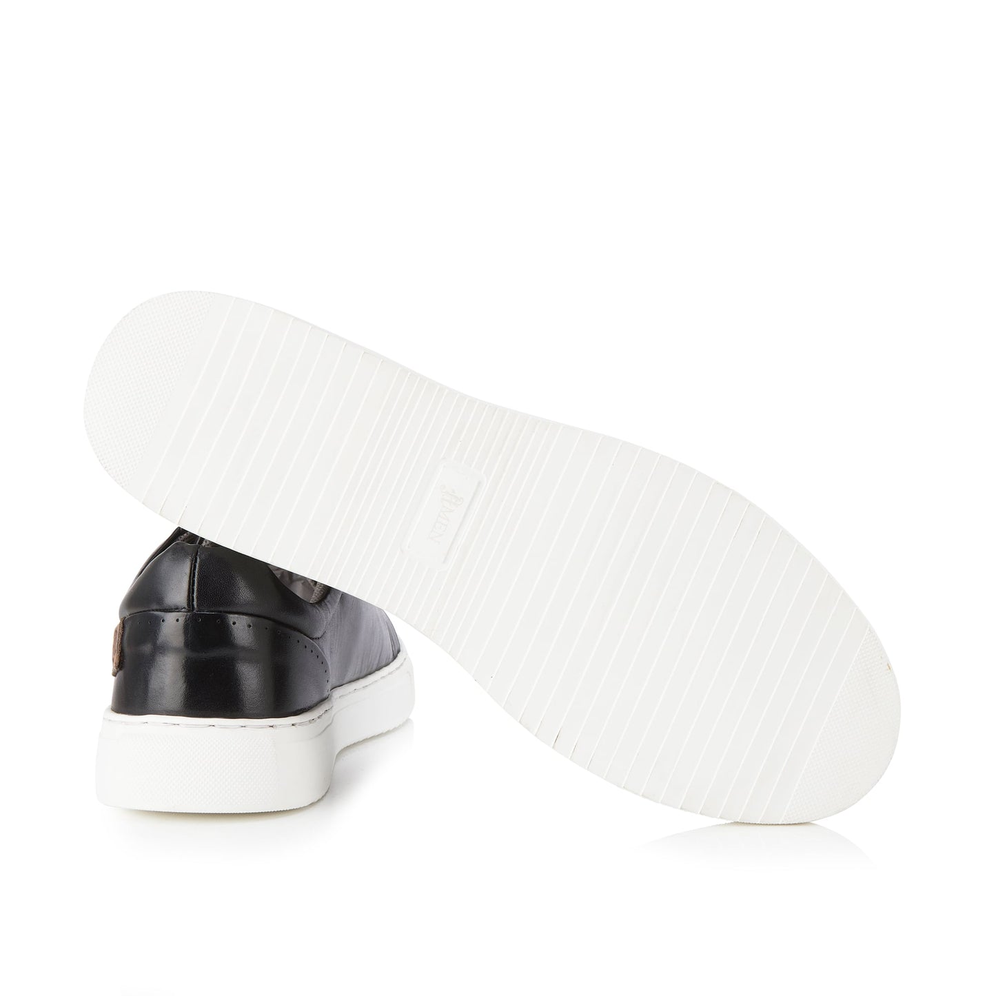 Cavan Mens Leather Cup Sole Trainer - Amen Shoes 