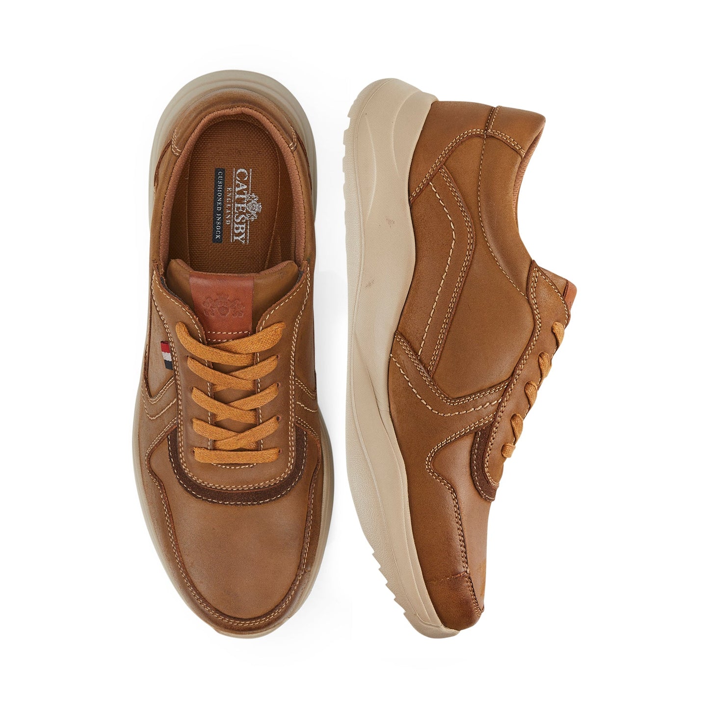 Hampton Men's Casual Trainers - BROWN