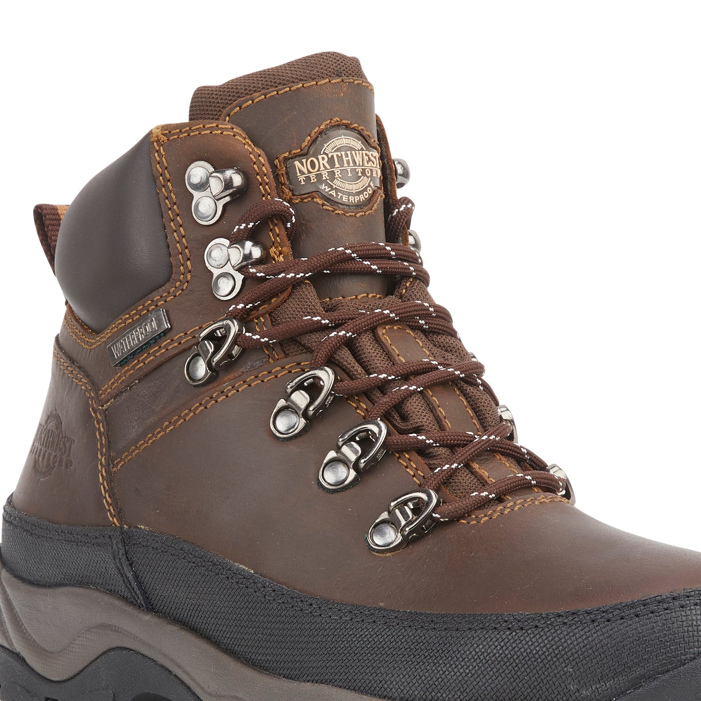 RAYROCK Men's Leather Waterproof Walking Boots - Waxy Brown