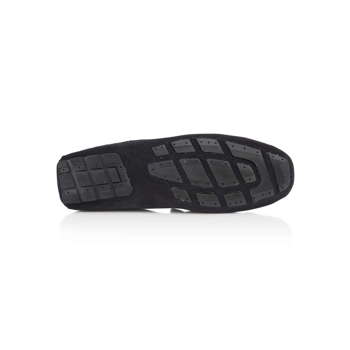 RUPERT Men's Suede Leather Fleece Loafer Slide Slippers - Navy