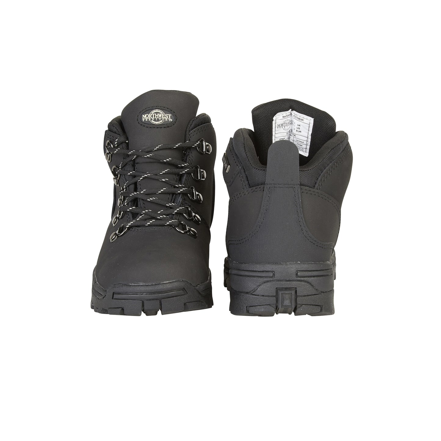 TREK Women's Leather Waterproof Walking Boots - Black